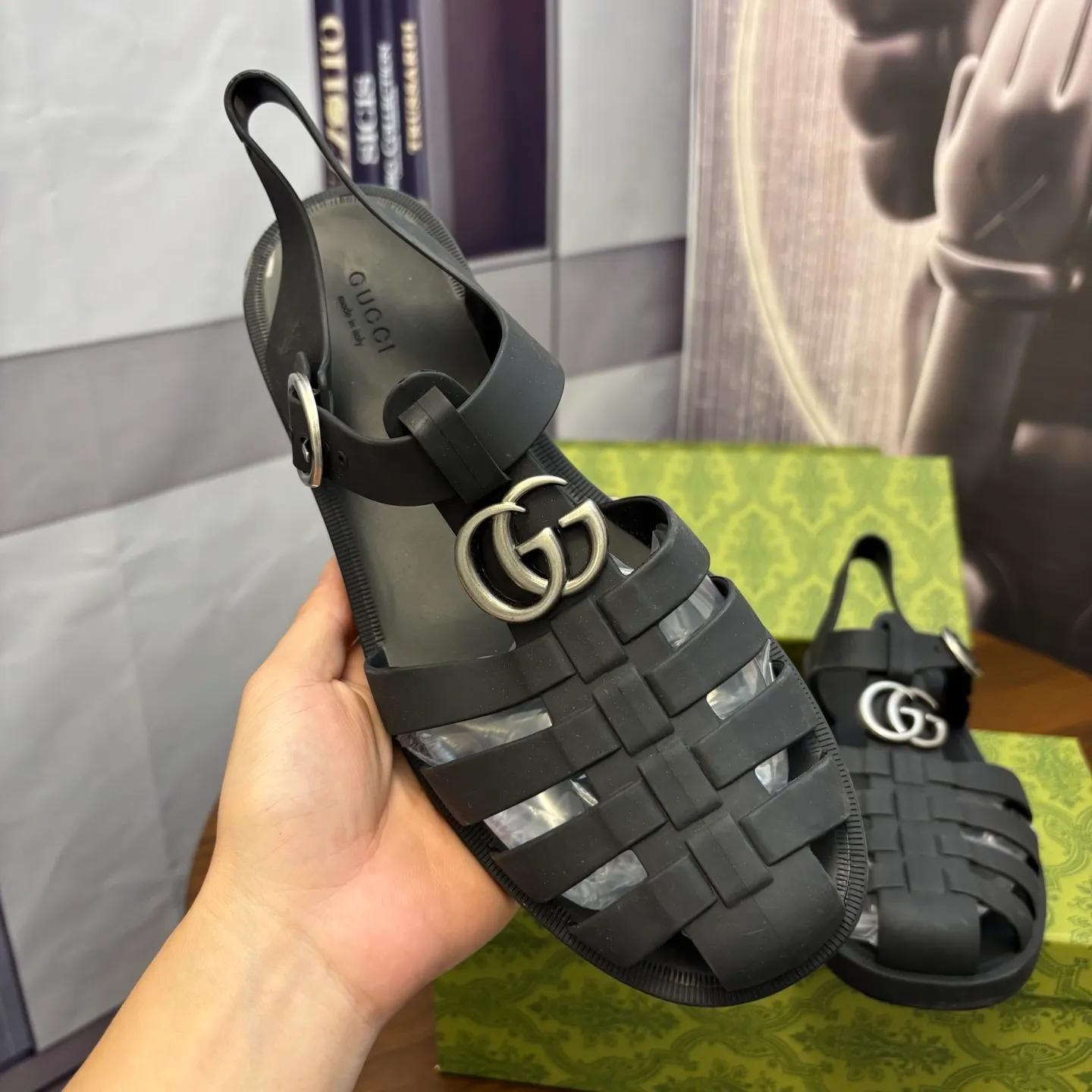 Men's shoes 260💰 [Gucci] Counter quality, top-quality original goods, real photos! Original TPU material, fine workmanship, comfortable; genuine 1:1 replica Size: 36 ~ 46
